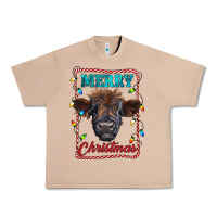Burro Merry Christmas Calf Urban Heavy Tee - RanaPortraitStore