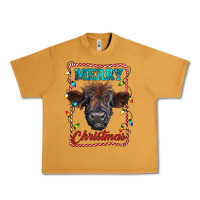 Peanut Butter Merry Christmas Calf Urban Heavy Tee - RanaPortraitStore