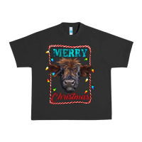 Pigment Black Merry Christmas Calf Urban Heavy Tee - RanaPortraitStore