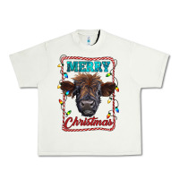 Pistachio Merry Christmas Calf Urban Heavy Tee - RanaPortraitStore
