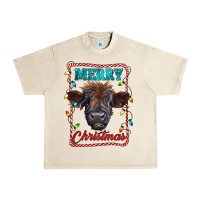 Sandshell Merry Christmas Calf Urban Heavy Tee - RanaPortraitStore
