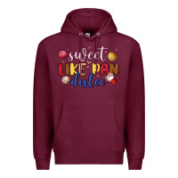 Burgundy sweet like pan dulce Premium Hoodie - MaliasSmallBusiness