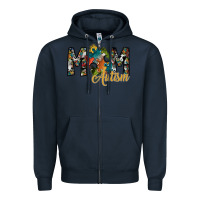 Navy mom autism Zipper Hoodie - SublimationCraftShop