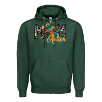 Sports Green mom autism Zipper Hoodie - SublimationCraftShop
