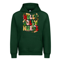 Forest Green holly jolly nurse Urban Hoodie - MaliasSmallBusiness