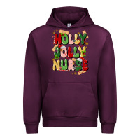 Mauve Wine holly jolly nurse Urban Hoodie - MaliasSmallBusiness