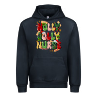 Navy holly jolly nurse Urban Hoodie - MaliasSmallBusiness