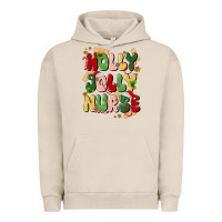 Pigment French Oak holly jolly nurse Urban Hoodie - MaliasSmallBusiness