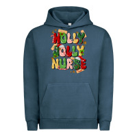 Pigment Midnight Navy holly jolly nurse Urban Hoodie - MaliasSmallBusiness