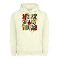 Pigment Pistachio holly jolly nurse Urban Hoodie - MaliasSmallBusiness