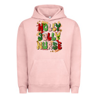 Pigment Salmon holly jolly nurse Urban Hoodie - MaliasSmallBusiness