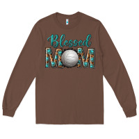 Chestnut western blessed mom with volleyball Long Sleeve Tee - texasbilliewilder