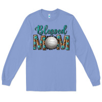 Colony Blue western blessed mom with volleyball Long Sleeve Tee - texasbilliewilder