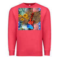 Cardinal statue of liberty american flag Premium Sweatshirt - BundleAndBundleShop
