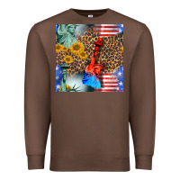 Chestnut statue of liberty american flag Premium Sweatshirt - BundleAndBundleShop