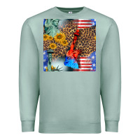 Seafoam statue of liberty american flag Premium Sweatshirt - BundleAndBundleShop