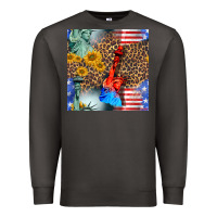 Smoke statue of liberty american flag Premium Sweatshirt - BundleAndBundleShop