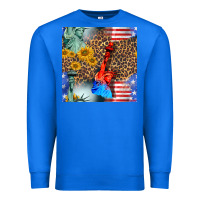 True Royal statue of liberty american flag Premium Sweatshirt - BundleAndBundleShop