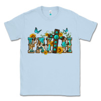 Dusty Blue western faith Classic Tee - Zillion Design Studio