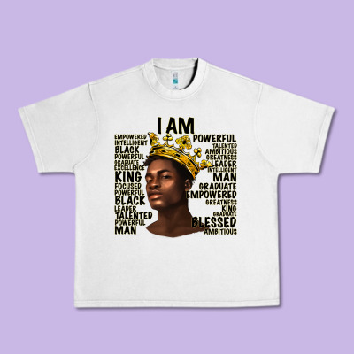 Urban Heavy Tee afro man black king i am