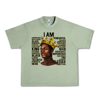 Oil Green afro man black king i am Urban Heavy Tee - texasbilliewilder