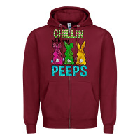 Burgundy Chillin with my peeps Ester Day Zipper Hoodie - Neo Western