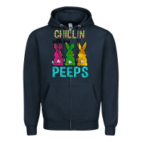 Navy Chillin with my peeps Ester Day Zipper Hoodie - Neo Western
