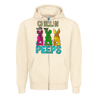Sandshell Chillin with my peeps Ester Day Zipper Hoodie - Neo Western
