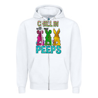 White Chillin with my peeps Ester Day Zipper Hoodie - Neo Western