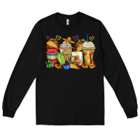Black tacos coffee cups Long Sleeve Tee - Zillion Design Studio