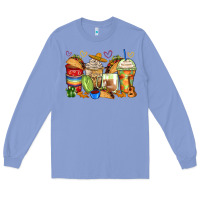 Colony Blue tacos coffee cups Long Sleeve Tee - Zillion Design Studio