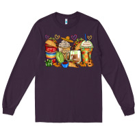 Plum tacos coffee cups Long Sleeve Tee - Zillion Design Studio