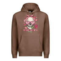 Chestnut valentine's day skull Premium Hoodie - MaliasSmallBusiness