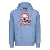 Colony Blue valentine's day skull Premium Hoodie - MaliasSmallBusiness