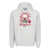 Dove Grey valentine's day skull Premium Hoodie - MaliasSmallBusiness
