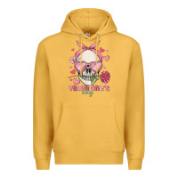 Mustard valentine's day skull Premium Hoodie - MaliasSmallBusiness