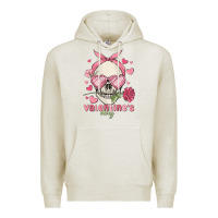 Oatmeal Heather valentine's day skull Premium Hoodie - MaliasSmallBusiness