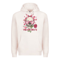 Pale Pink valentine's day skull Premium Hoodie - MaliasSmallBusiness