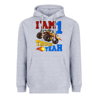 Heather Grey i'am one truck yeah Heavyweight Hoodie - Artiststas