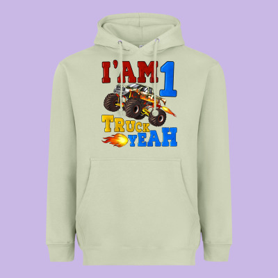 I'am One Truck Yeah Heavyweight Hoodie Designed By Artiststas