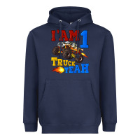 Navy i'am one truck yeah Heavyweight Hoodie - Artiststas