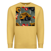 Antique Gold dump truck seamles pattern Premium Sweatshirt - BundleAndBundleShop