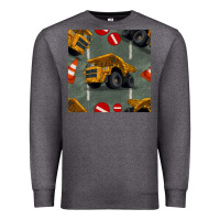 Charcoal Heather dump truck seamles pattern Premium Sweatshirt - BundleAndBundleShop
