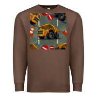 Chestnut dump truck seamles pattern Premium Sweatshirt - BundleAndBundleShop