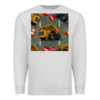 Dove Grey dump truck seamles pattern Premium Sweatshirt - BundleAndBundleShop