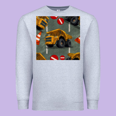 Dump Truck Seamles Pattern Premium Sweatshirt Designed By Bundleandbundleshop