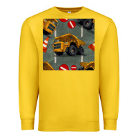 Lemon dump truck seamles pattern Premium Sweatshirt - BundleAndBundleShop