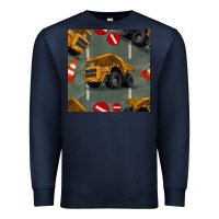 Navy dump truck seamles pattern Premium Sweatshirt - BundleAndBundleShop