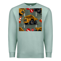Seafoam dump truck seamles pattern Premium Sweatshirt - BundleAndBundleShop