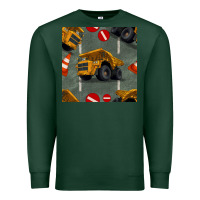 Sports Green dump truck seamles pattern Premium Sweatshirt - BundleAndBundleShop